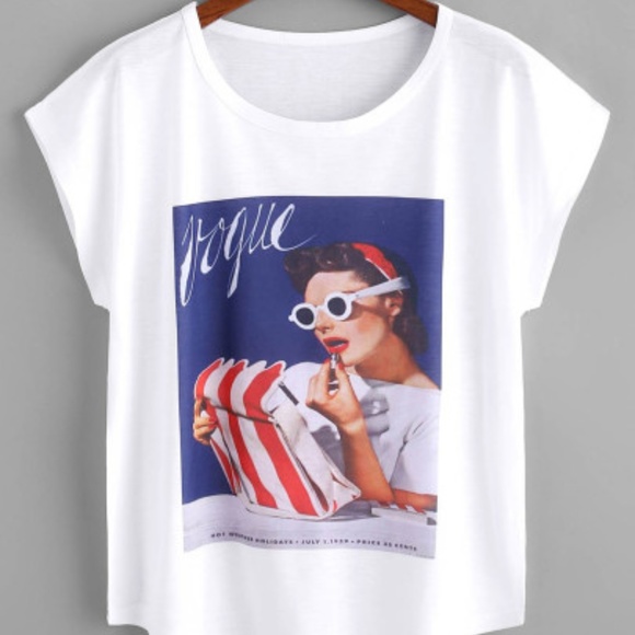 Maison Garrison Tops - Retro Vogue T-Shirt